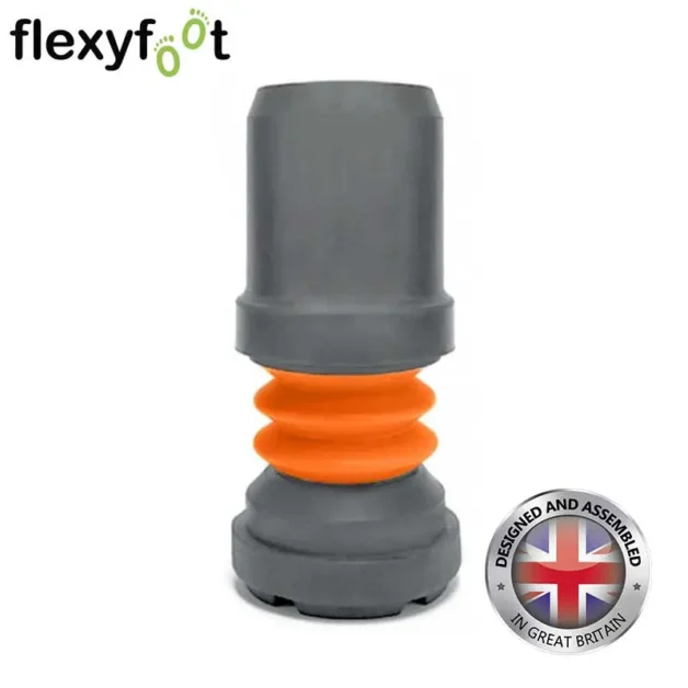 flexyfoot shock absorbing walking stick ferrule grey