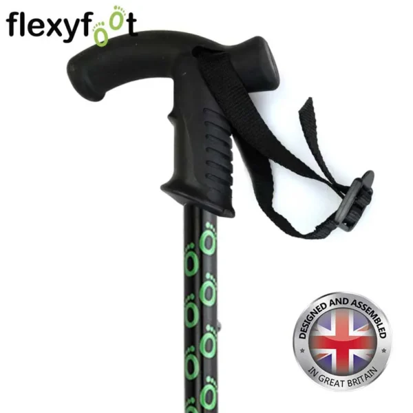 flexyfoot folding walking stick derby handle