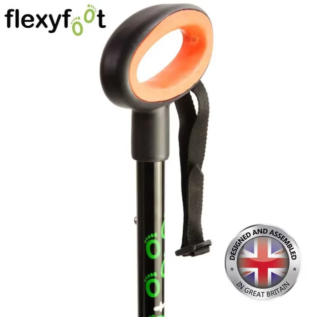 flexyfoot folding walking stick oval handle