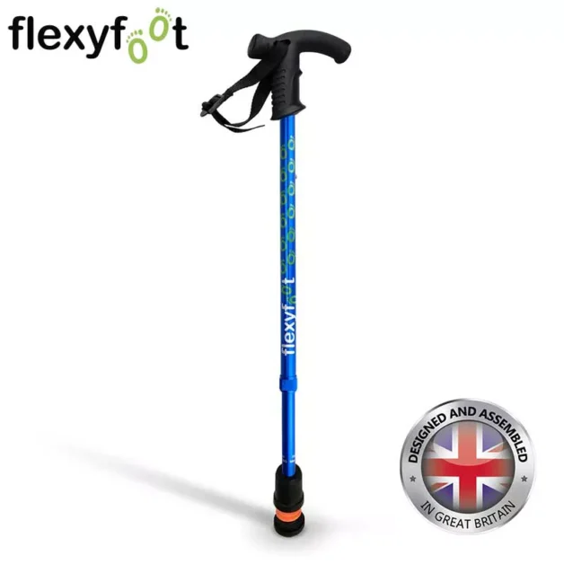 flexyfoot telescopic walking stick derby handle