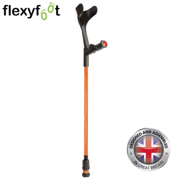 flexyfoot comfort grip open cuff crutches orange