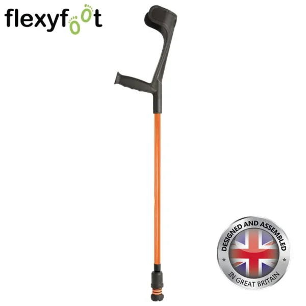 flexyfoot soft grip open cuff crutches orange