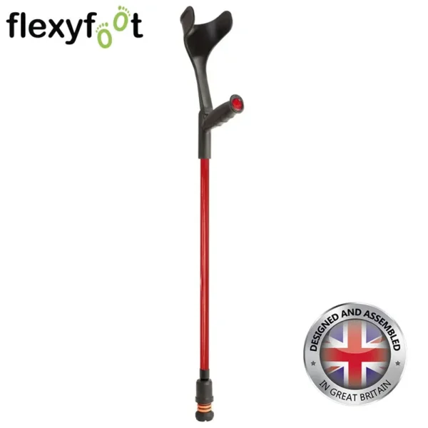 flexyfoot soft grip open cuff crutches red 1