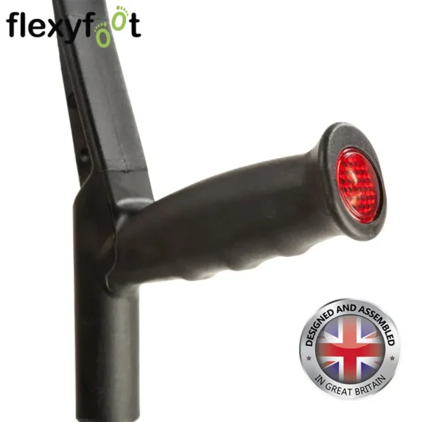 flexyfoot soft grip open cuff crutches reflector handle