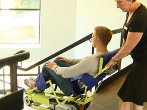 power-trac-sc-5-evacuation-chair-in-use