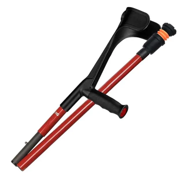 flexyfoot carbon fibre soft grip folding crutch colour red