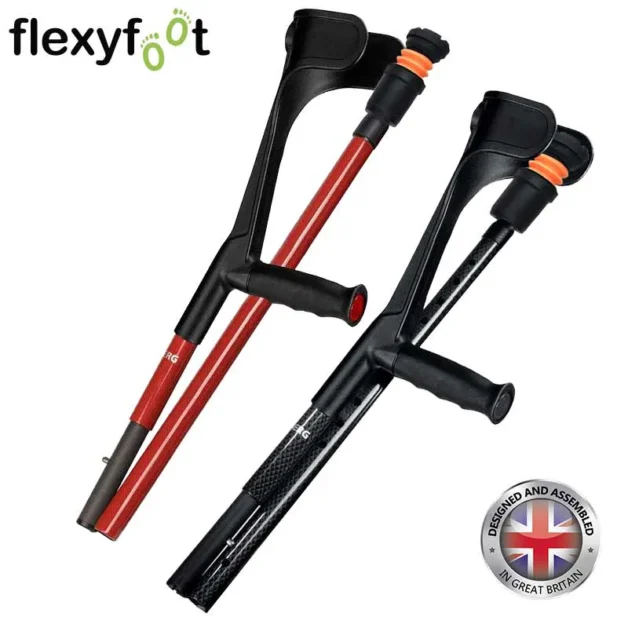 flexyfoot carbon fibre soft grip folding crutches