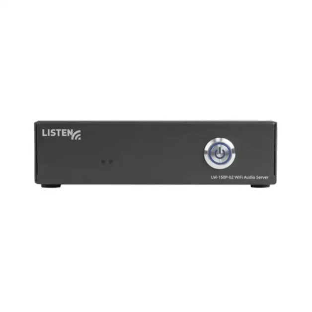 listen everywhere-2 channel wi-fi audio server Dante front