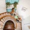 gecko powered stairclimber being used on spiral stairs