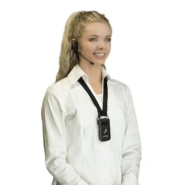 la-451 headset-1 ear speaker w-boom mic transceiver