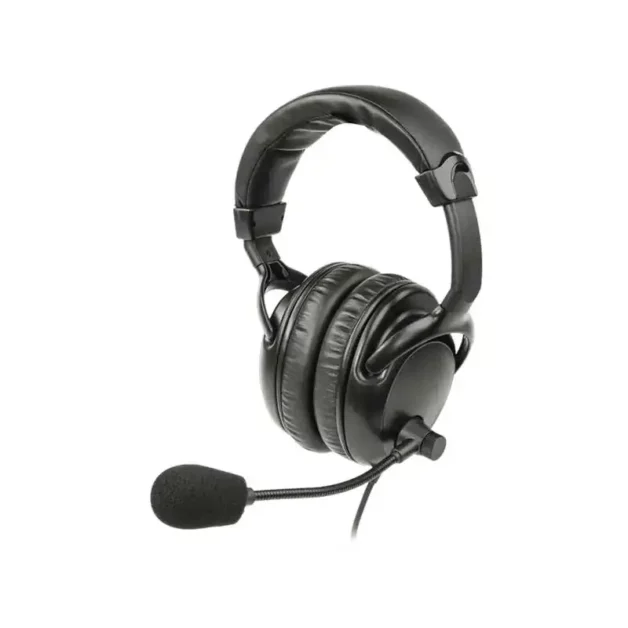 la-454 headset 4 over ears dual w-boom mic