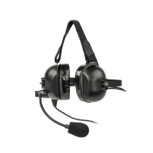 la-455 headset-4 over ears dual w-boom mic