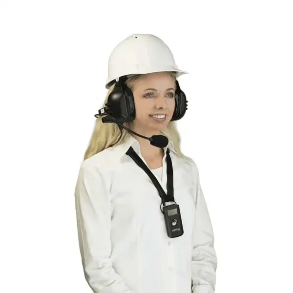LA-455 headset-4 over ears dual w-boom mic transceiver