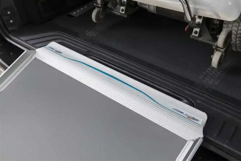 aerolight broadfold wheelchair ramp vehicle close up