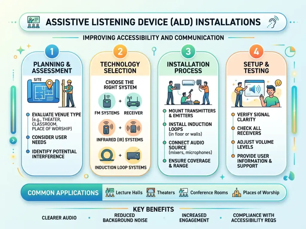 assistive listening device (ald) installations info graphics image