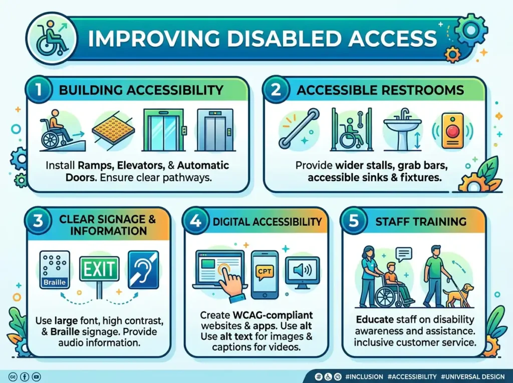 improving disabled access info graphic