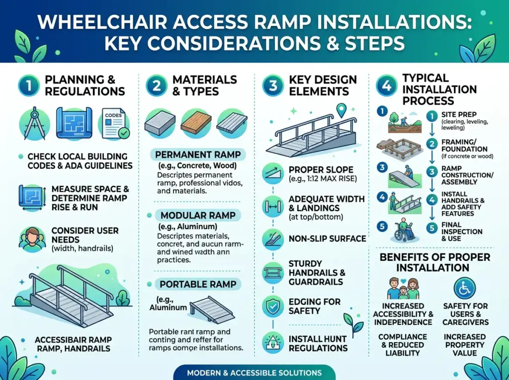 wheelchair access ramp installations info graphic image